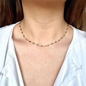 Gold plated dainty chain necklace, layering